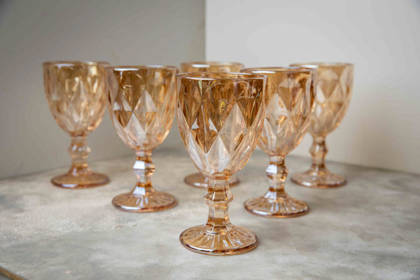 Goblet Gold Wine Glasses