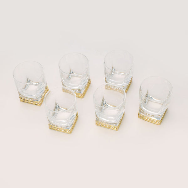 Shot Glasses With Gold Detail (set of 6)
