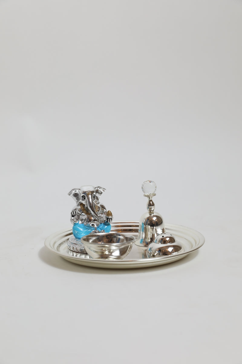 Pooja Thali with Lord Ganesh