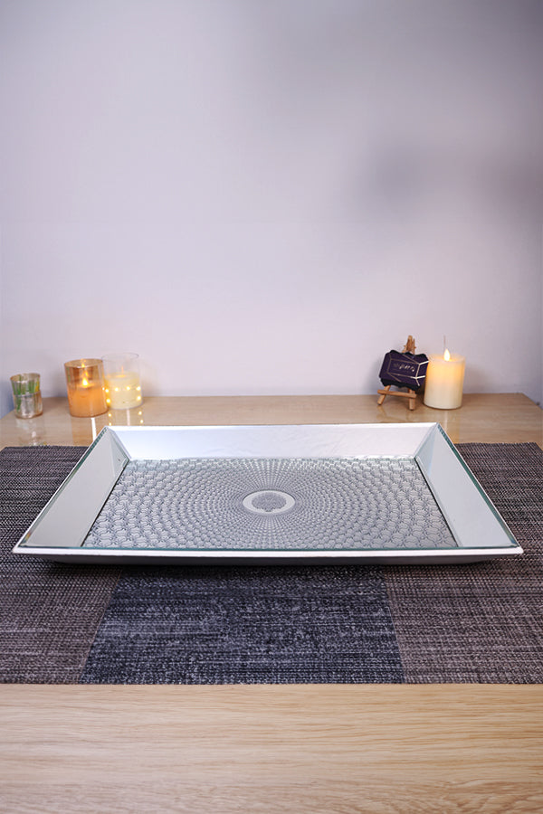 Opal Ivory Radiance Mirrored Tray