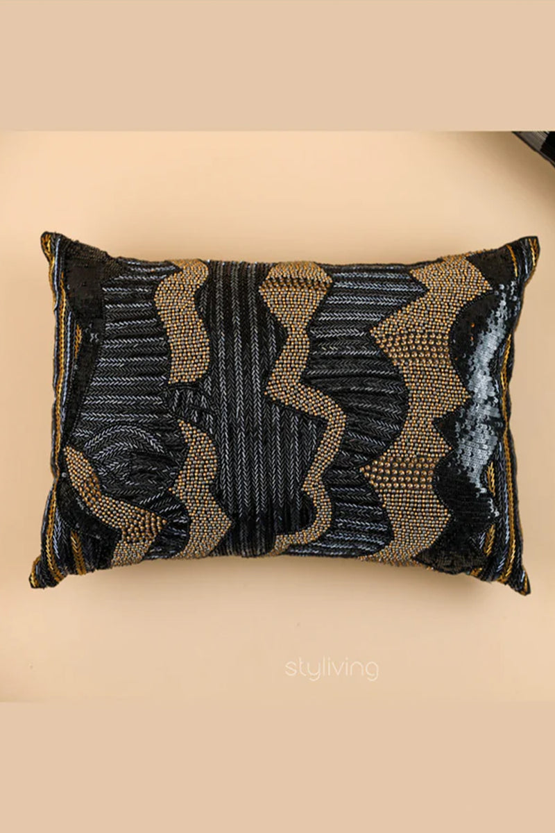 Abstract Embellished Cushion cover