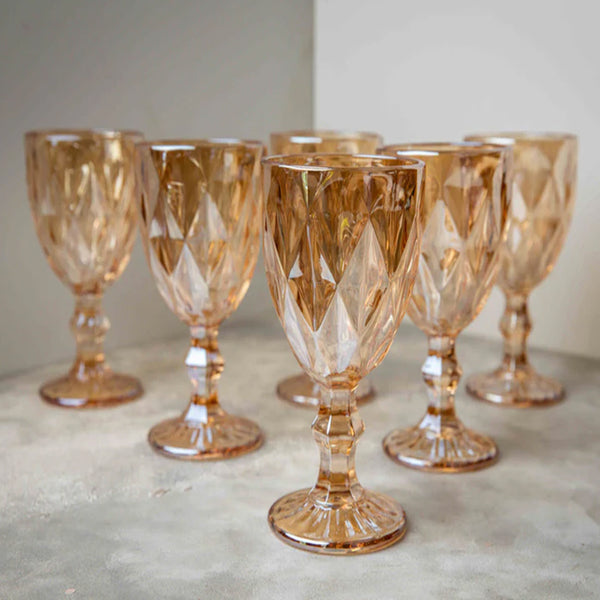 Goblet Gold Wine Glasses