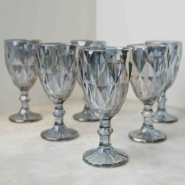 Goblet Silver Wine Glasses