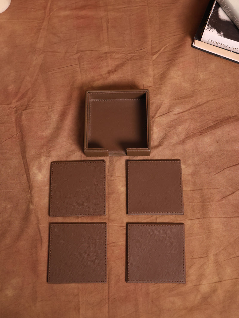 Brown Leather Coaster