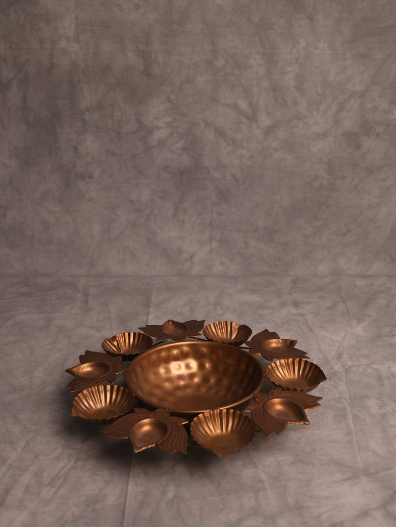 Misbah Gold Plated Diya Holder