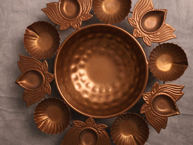 Misbah Gold Plated Diya Holder