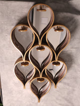 Golden Attached 7 Mirror with T-Light