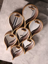 Golden Attached 7 Mirror with T-Light