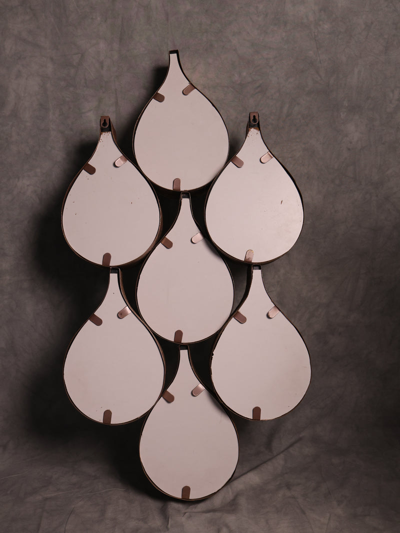 Golden Attached 7 Mirror with T-Light
