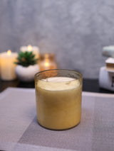 Yellow Glass Candle