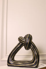 Noir Geometric Knot Accent