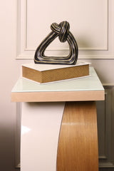 Noir Geometric Knot Accent