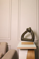 Noir Geometric Knot Accent