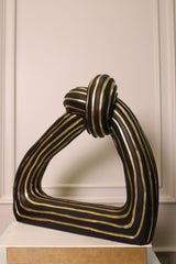 Noir Geometric Knot Accent