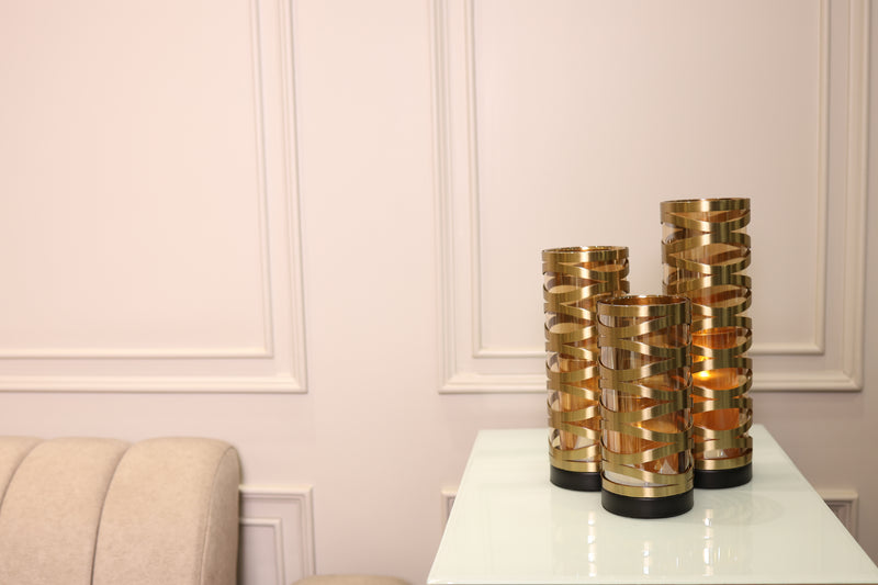 Gilded Glow Candle Stand