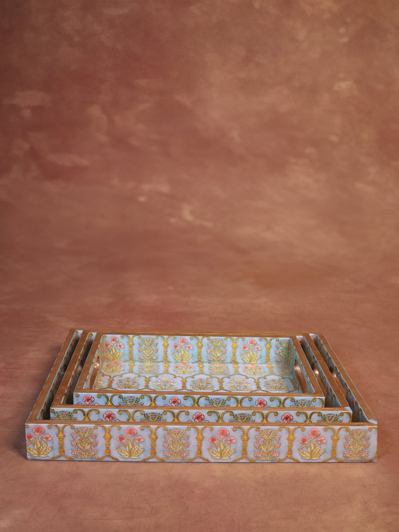 Indus Blue Tray Set