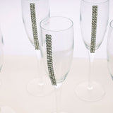 Champagne Glasses with Double Swarovski Strip