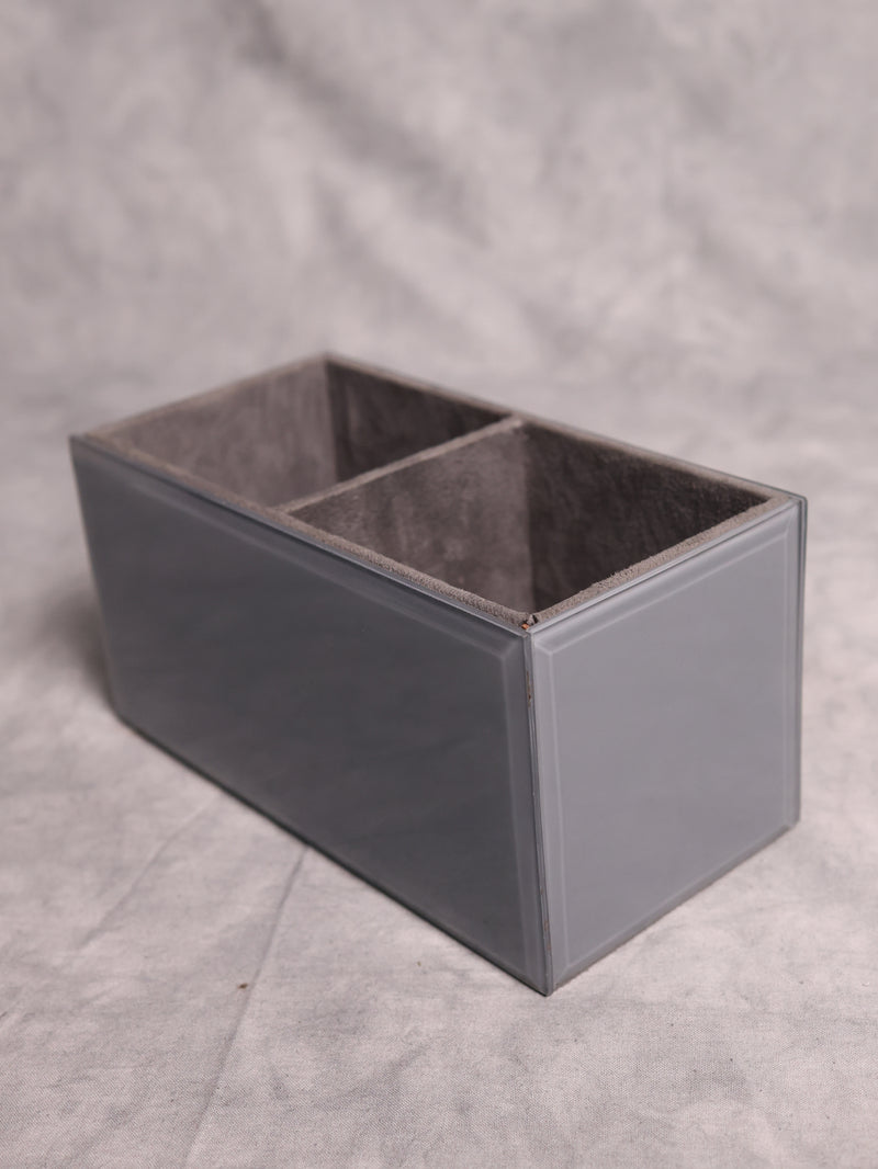 Grey Glass Cutlery Holder