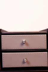 Leather Grey Office Organiser