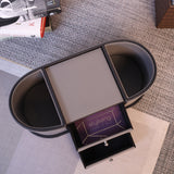 Leather Grey Office Organiser