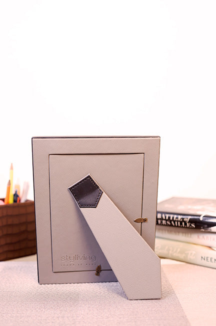 Leather Grey Photo Frame