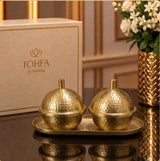Hammered Globe Jars Set
