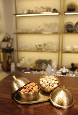 Hammered Globe Jars Set