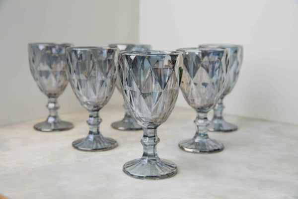 Goblet Silver Wine Glasses