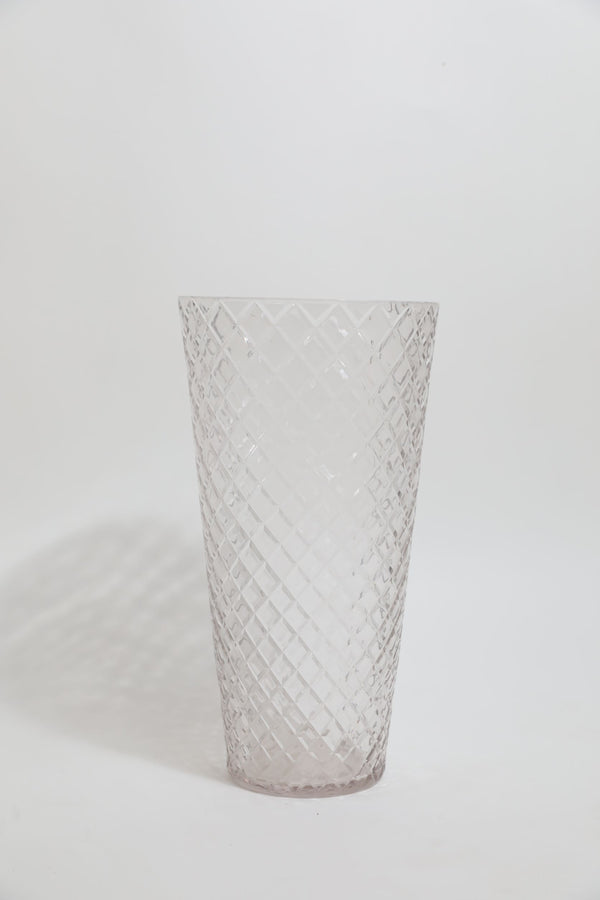 Checkered Glass Vase