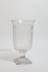 Zigzag Pedestal Glass Vase