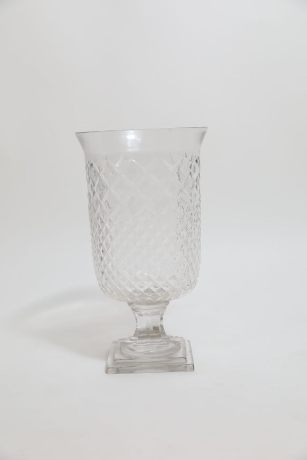 Zigzag Pedestal Glass Vase