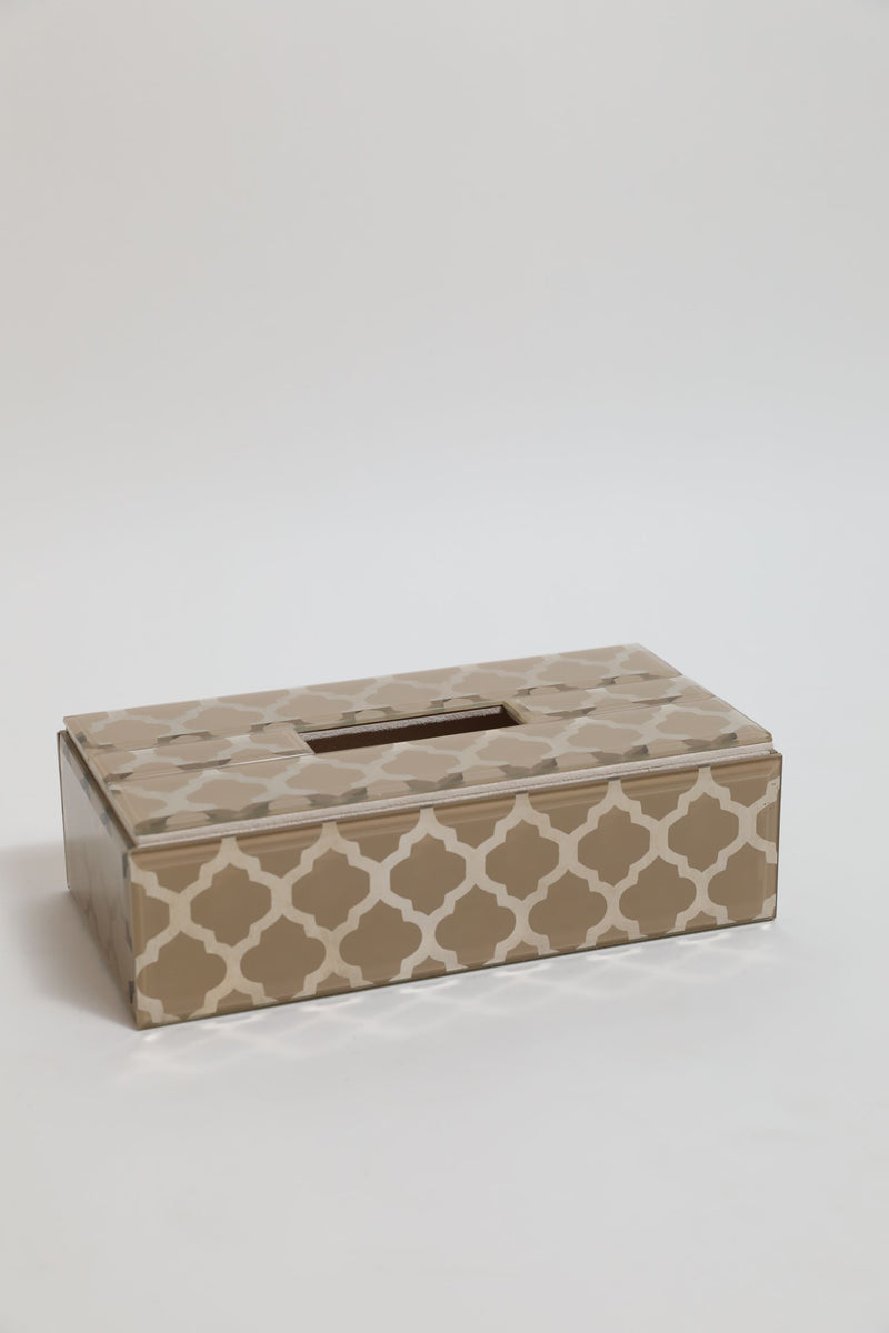 Damask Tissue Box (Beige)