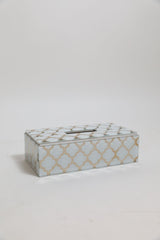 Damask Tissue Box (White)