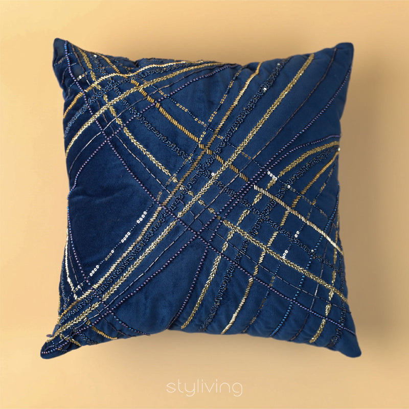 Sprangled Embroidery Velvet Cushion Covers