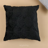 Lotus Motif Beaded Cushion Cover