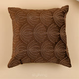 Lotus Motif Beaded Cushion Cover