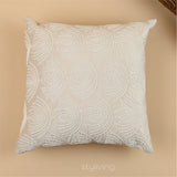 Lotus Motif Beaded Cushion Cover