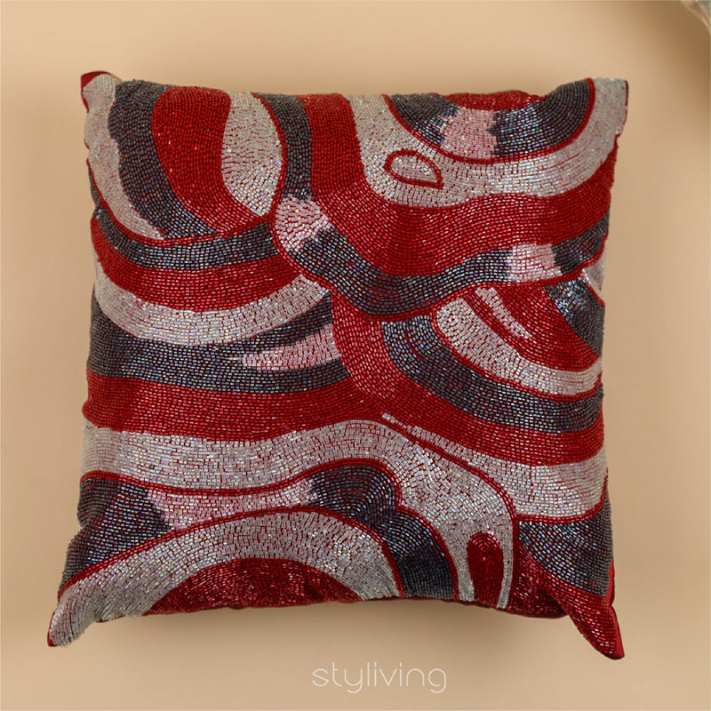 Waves Embellished Cushion Cover
