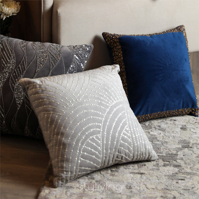 Arcs Embellished Cushion Covers