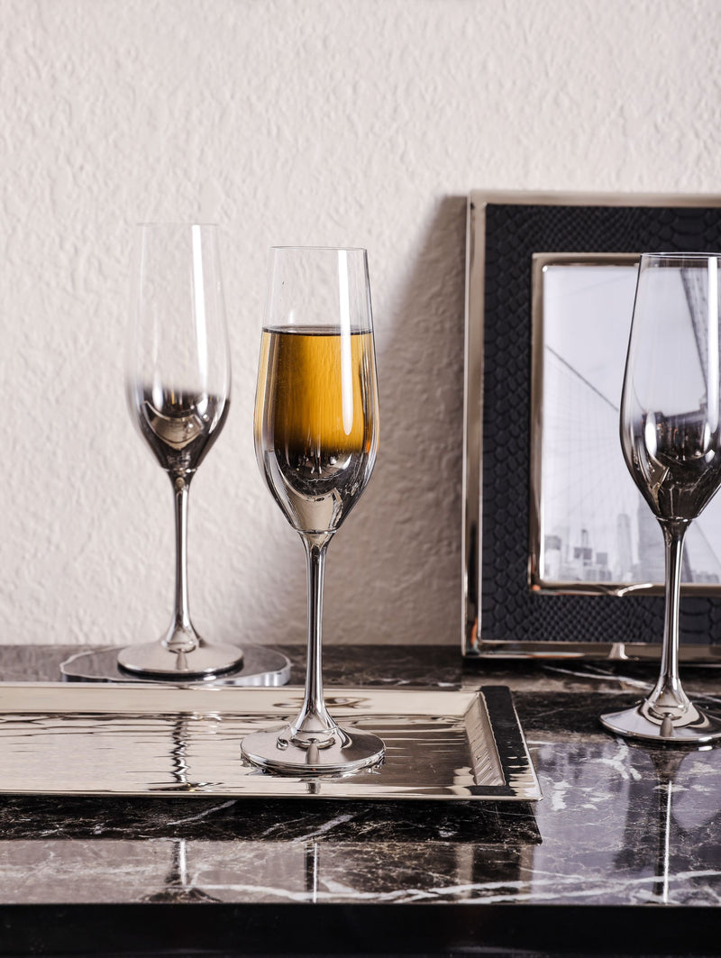 Smokey Champagne Glass