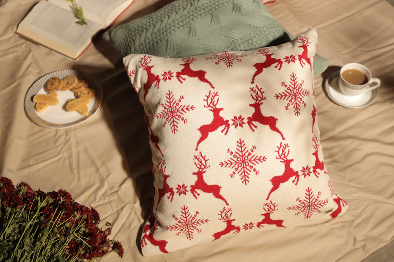 Christmas Knitted Cushion Cover