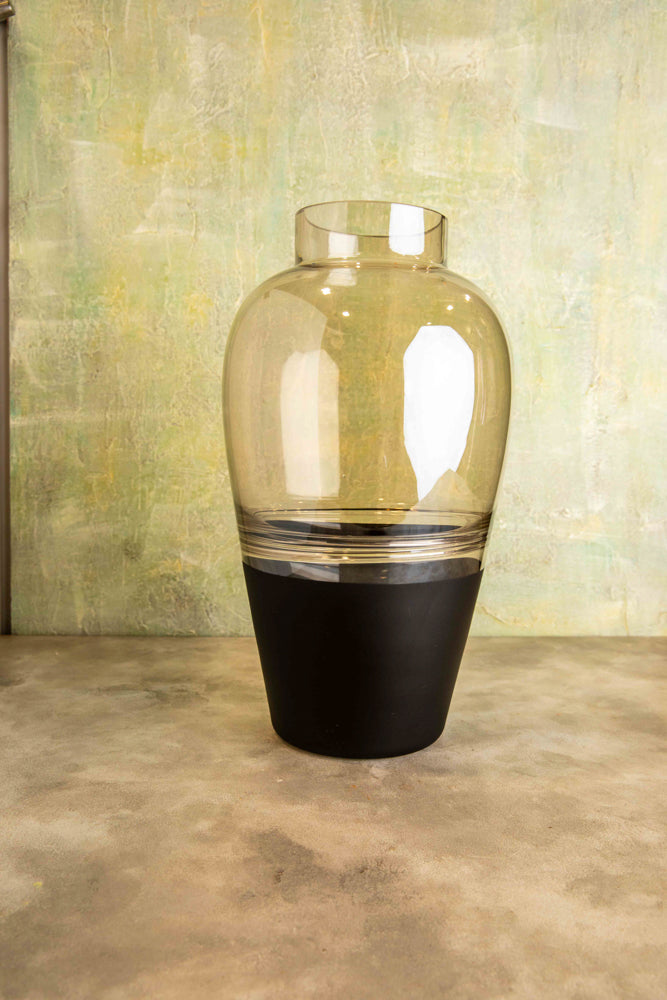 Modern Black and Glass Vase