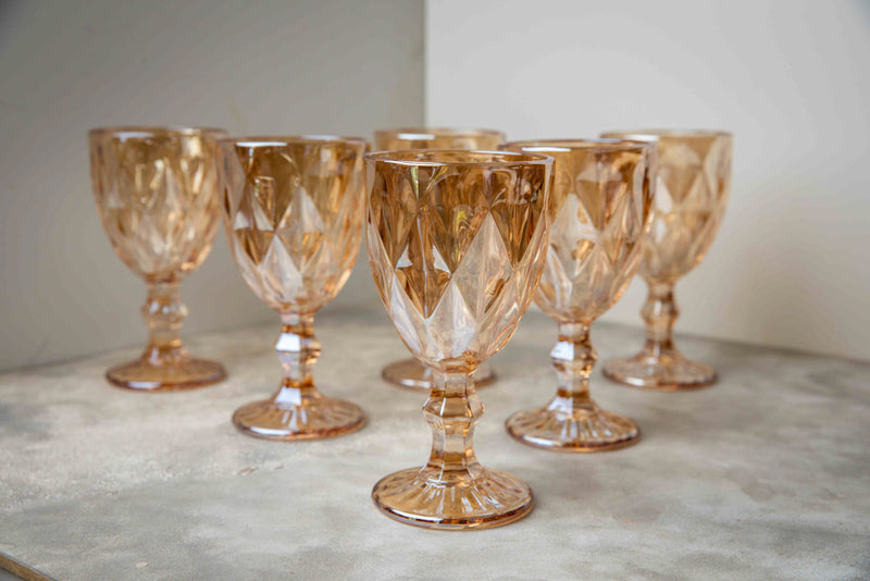 Goblet Gold Wine Glasses