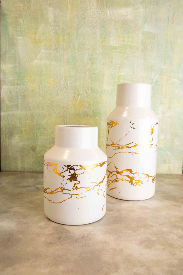 Kintsugi White Vases