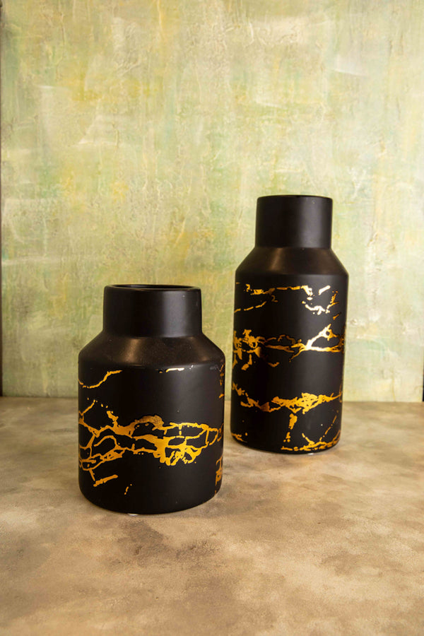 Kintsugi Black Vases