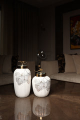 Sorrento White Ceramic Urns