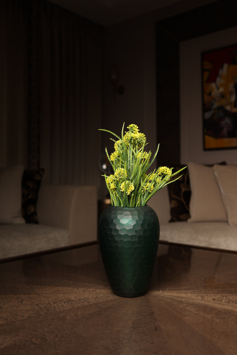 Emerold Green Glass Vase