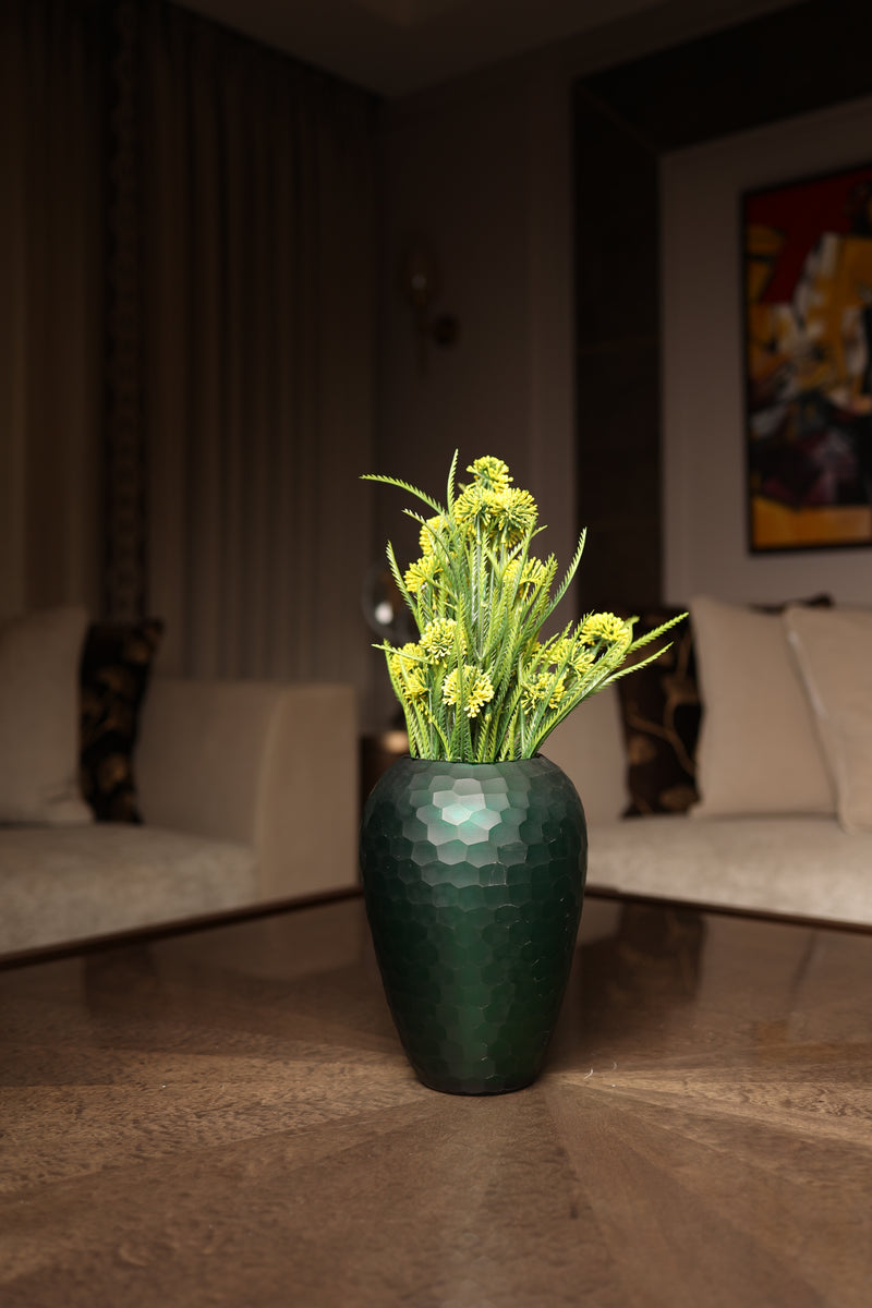 Emerold Green Glass Vase