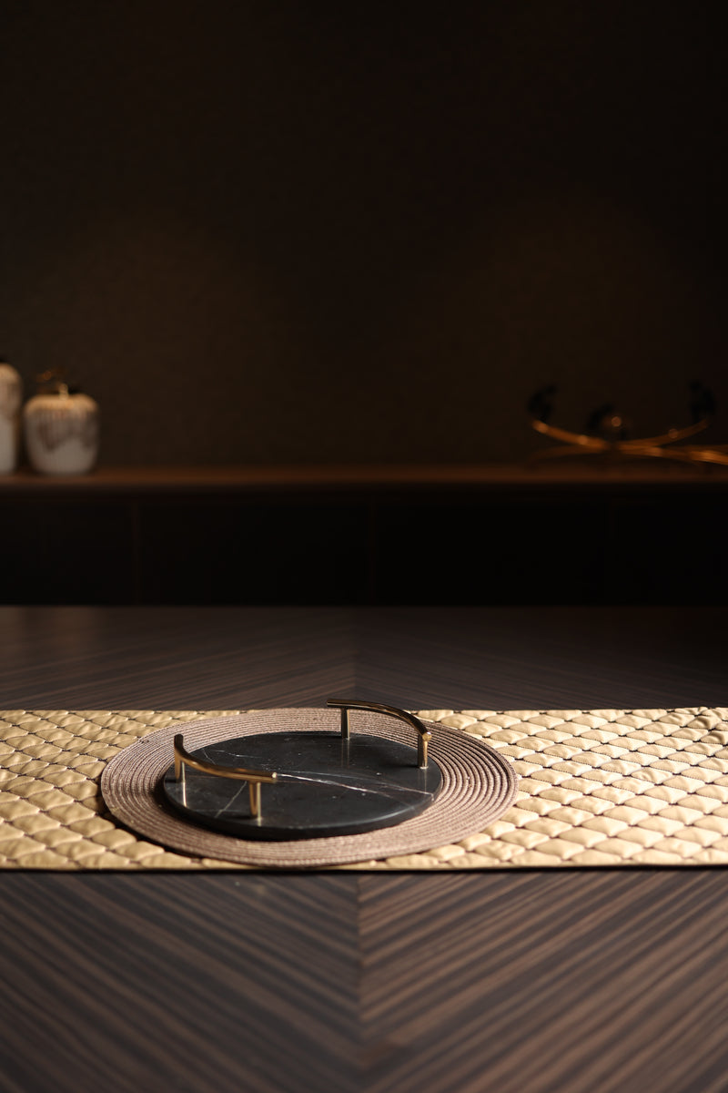 Chiffon Brass & Marble Cheese Board Black