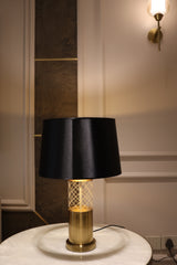Crystal Black & Gold Lamp